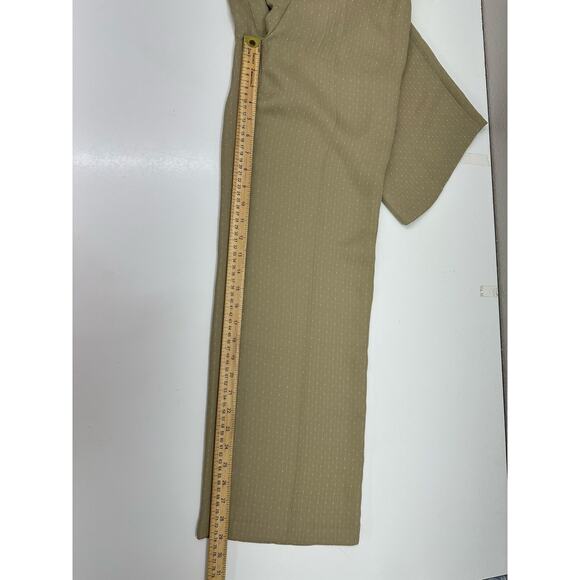 Sag Harbor Womens Blazer Pants Suit Set Size 4 Petite Tan Pink Button Up - Picture 16 of 16